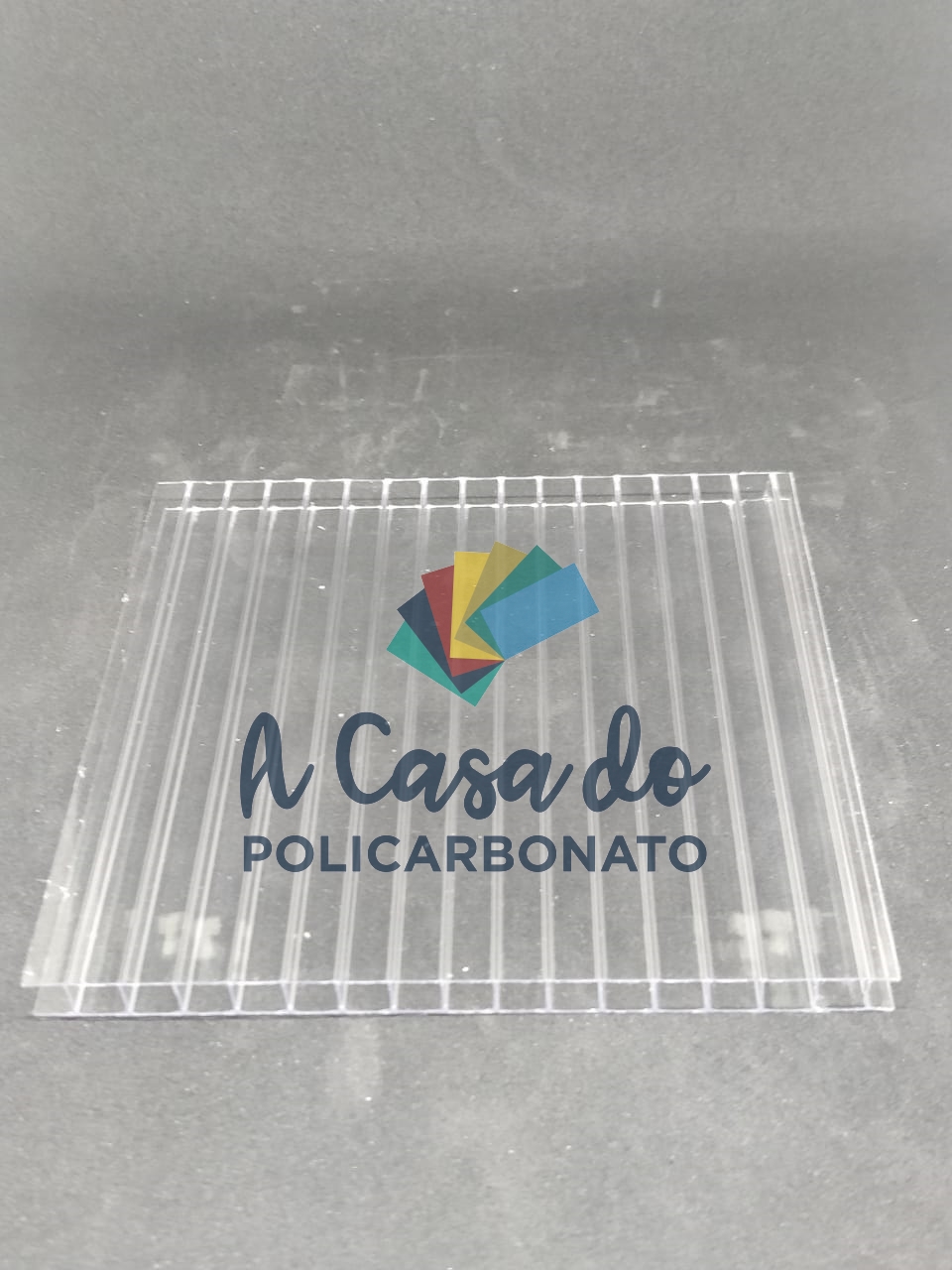 Placa Policarbonato Alveolar 6 a 16MM Terraços, Pérgolas, Varanda 6x2,1M  Transparente Cristal